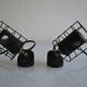 Paire de lampes vintage 50's de laboratoire bbt krauss