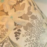 LAMP in Solid Pine Floral Shade VINTAGE