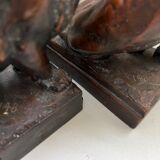 Serre-livres lions Pompeian bronze