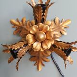 Wall lamp/ceiling lamp in gilded metal, Banci Firenze, 70s