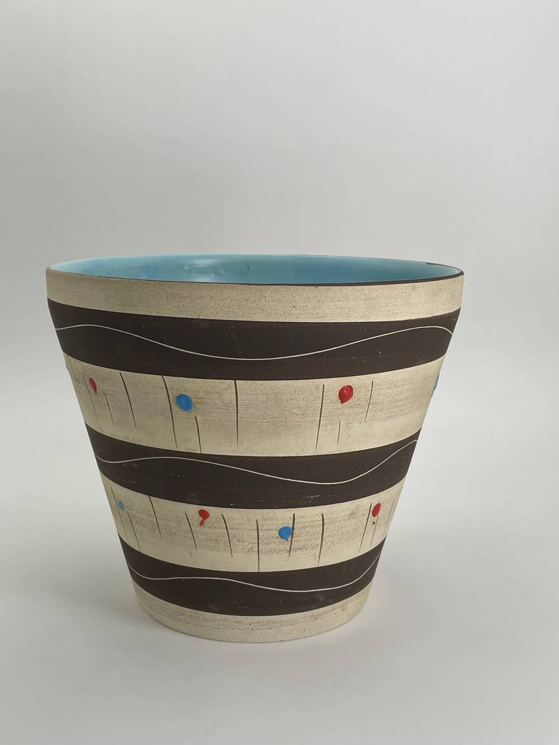 Large ceramic plant pot from the 1950s