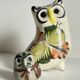 Duo HIBOUX Vintage ARTISANAL Ceramics