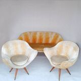 2  Egg Armchairs and sofa by Paged 50s