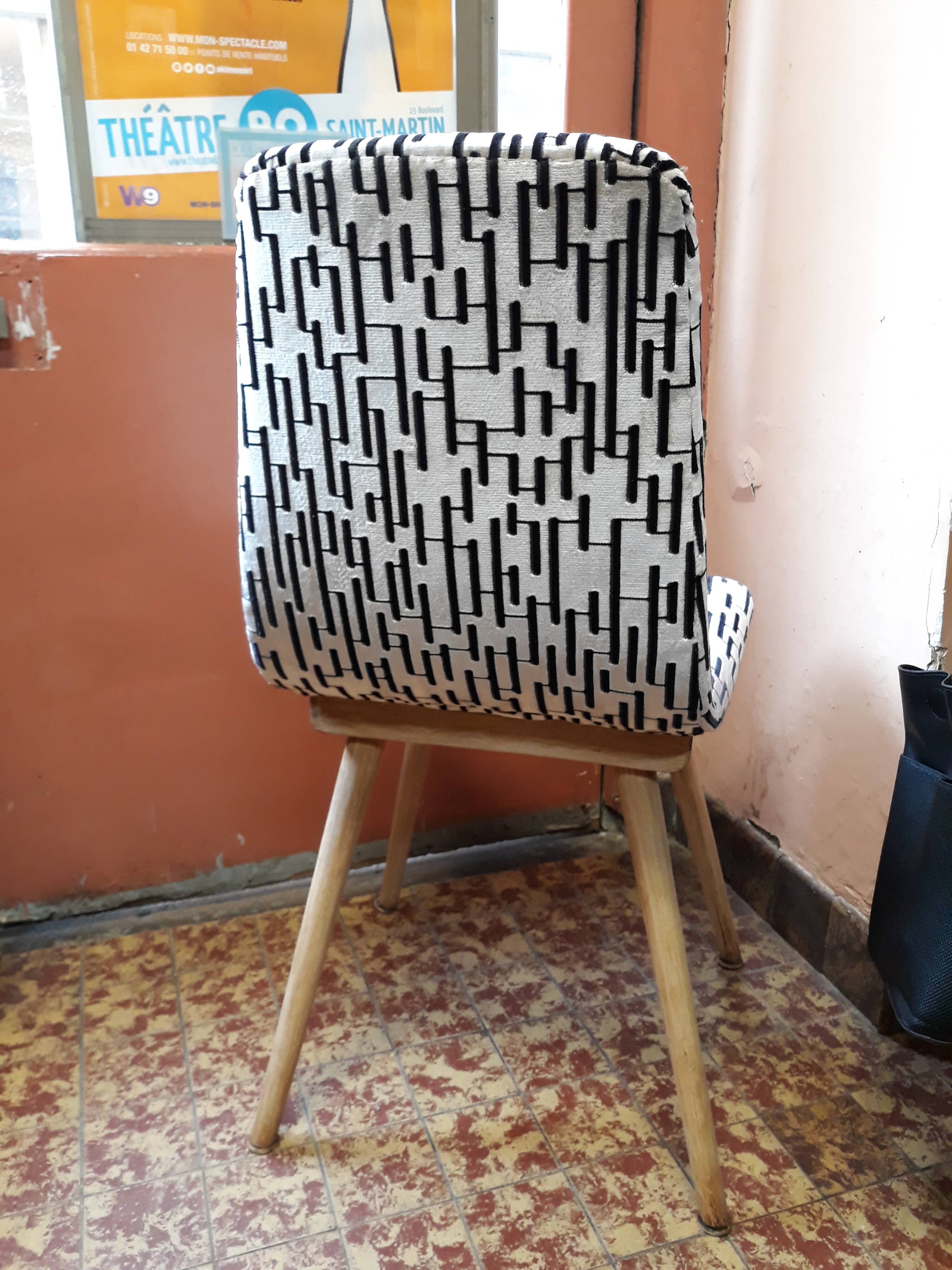 Vintage compass foot chair