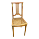Vintage caned Louis XVI chair in solid gold wood.