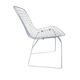 Vintage white wire chair in Bertoia style