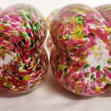 Par de jarrones de cristal de Murano. Italie, années 1940.