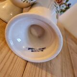 Set of 6 vintage mazagrans with floral decoration