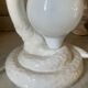 Vintage cobra lamp in ceramic and opaline