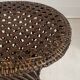 Vintage 1970s rattan tamtam diabolo stool