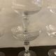 6 old champagne glasses in blown crystalline
