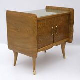 Pair of Art Deco Italian Bedside Tables White Ash Briar, 1920s