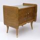 Pair of Art Deco Italian Bedside Tables White Ash Briar, 1920s