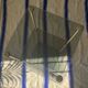 Old glass and brass stool