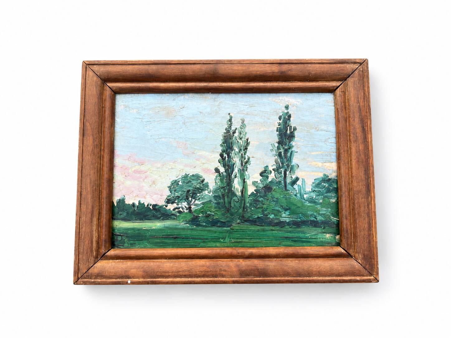 Tableau ancien paysage arboré – Gaëtan Dumas