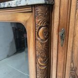 Art Deco buffet in solid walnut, 20th century.