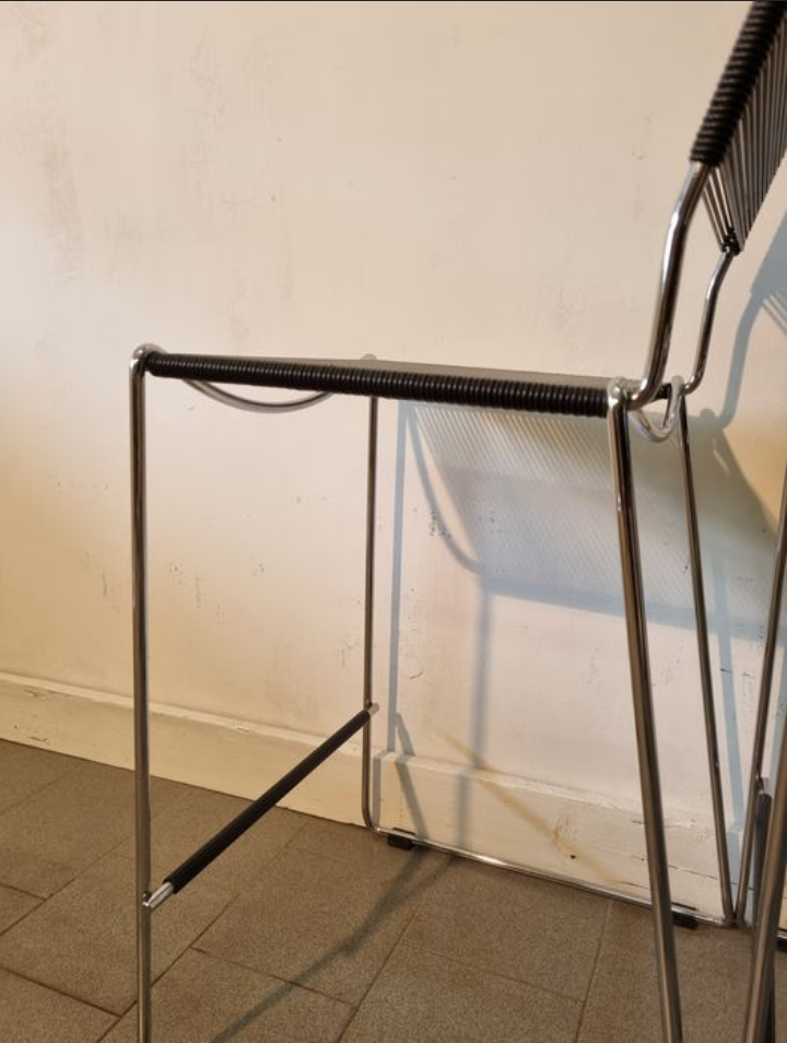 High stools Spaghetti dark gray design Giandomenico Belloti , edit by Alias