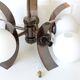 Brutalist Sputnik Hanging Light Vintage Copper Pendant Lamp Yugoslavia 1970