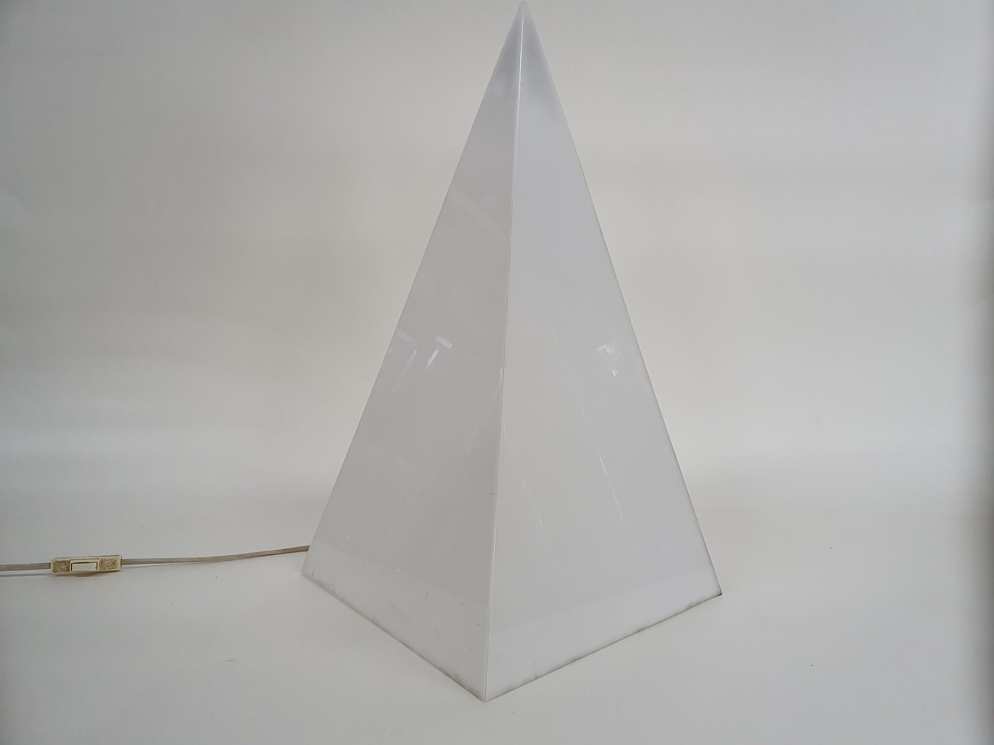 Plastic pyramid table light by Harco Loor, The Netherlands 1980's