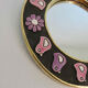 Miroir en céramique rond Mithé Espelt années 70 25cm