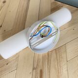 Wall lamp tube white glass and chrome metal vintage lighting LAMP-7428