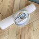 Wall lamp tube white glass and chrome metal vintage lighting LAMP-7428