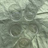 5 antique whiskey glasses, Easter frieze bells and vintage flowers
