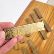Art Deco style gold knife holder set