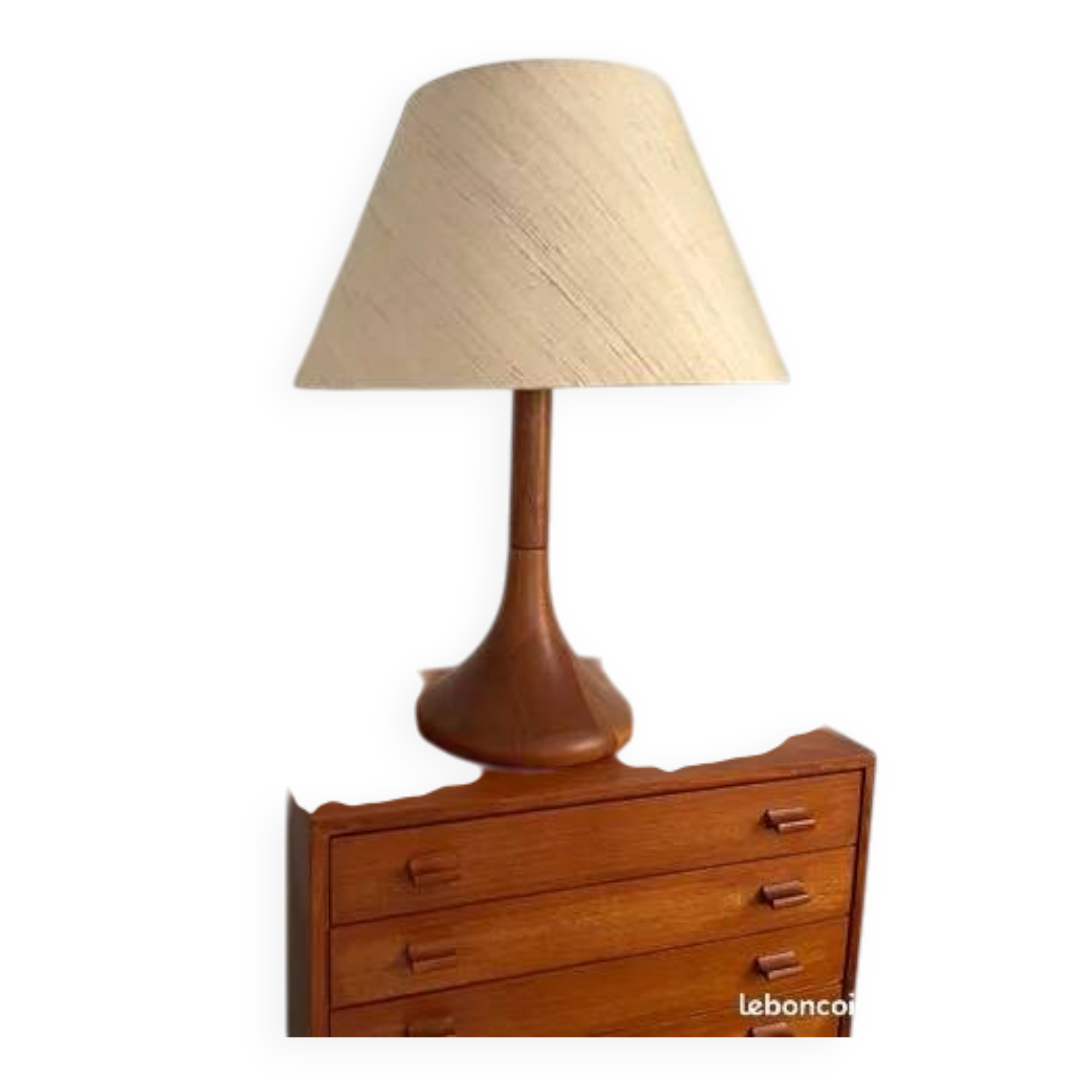 Large teak table lamp for Kirk.