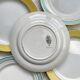 5 Small vintage mismatched yellow and green plates 1950