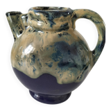 Blue and beige glazed stoneware jug, model 218