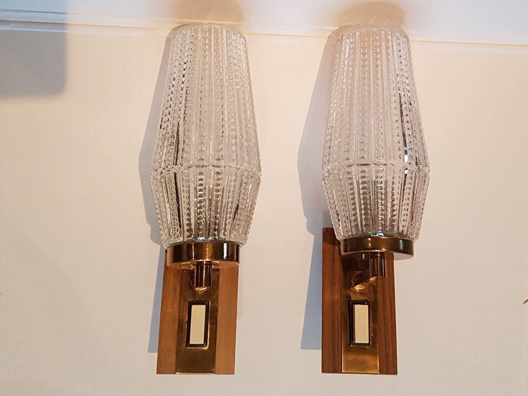 Pair of vintage wall lamps 1950/60