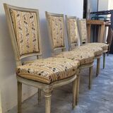 Série de 4 chaises de style Louis XVI ancienne