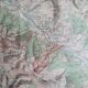 Map old staff IGN Briançon ski routes - Blachère ca 1945