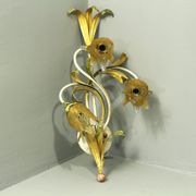 Set of 10 Wall Lights from colored hand crafted iron and Murano glass