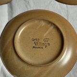 Lot de 12 assiettes à dessert en grès Village France