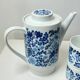 Vintage Melitta Coffee Set – White and Blue Porcelain Flowers – 1970s – Made in Germany