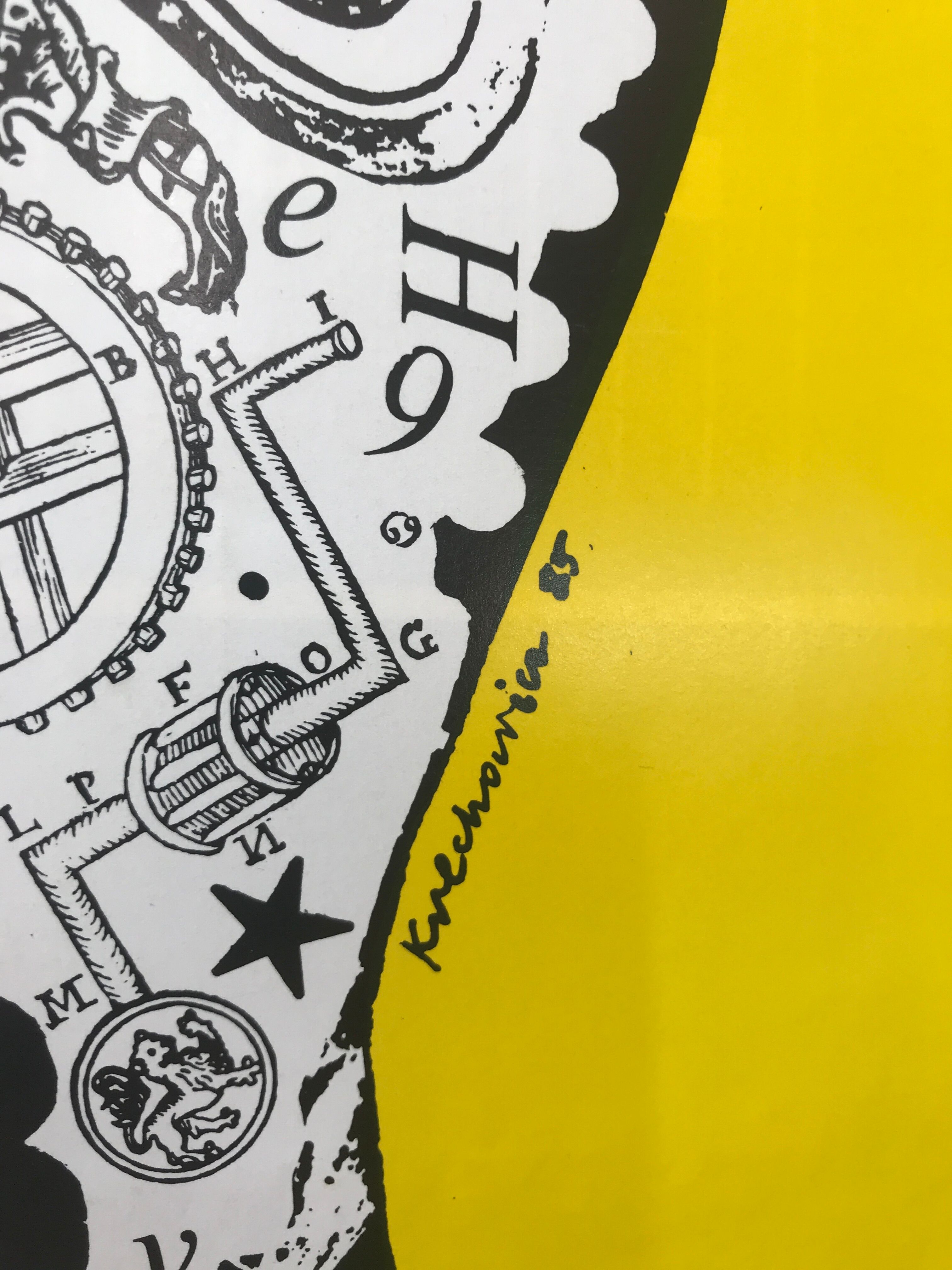 Original exhibition poster The artists of Gdansk in Paris, 1985 (large format)