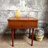 Vintage bedside table with clean lines