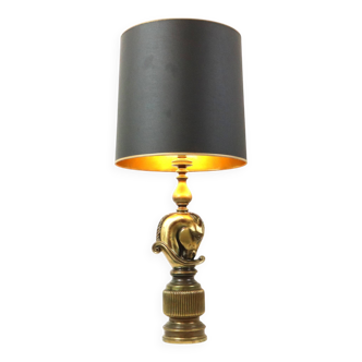 Lusterie Deknudt Vintage Horse Head Table Lamp XL Brass