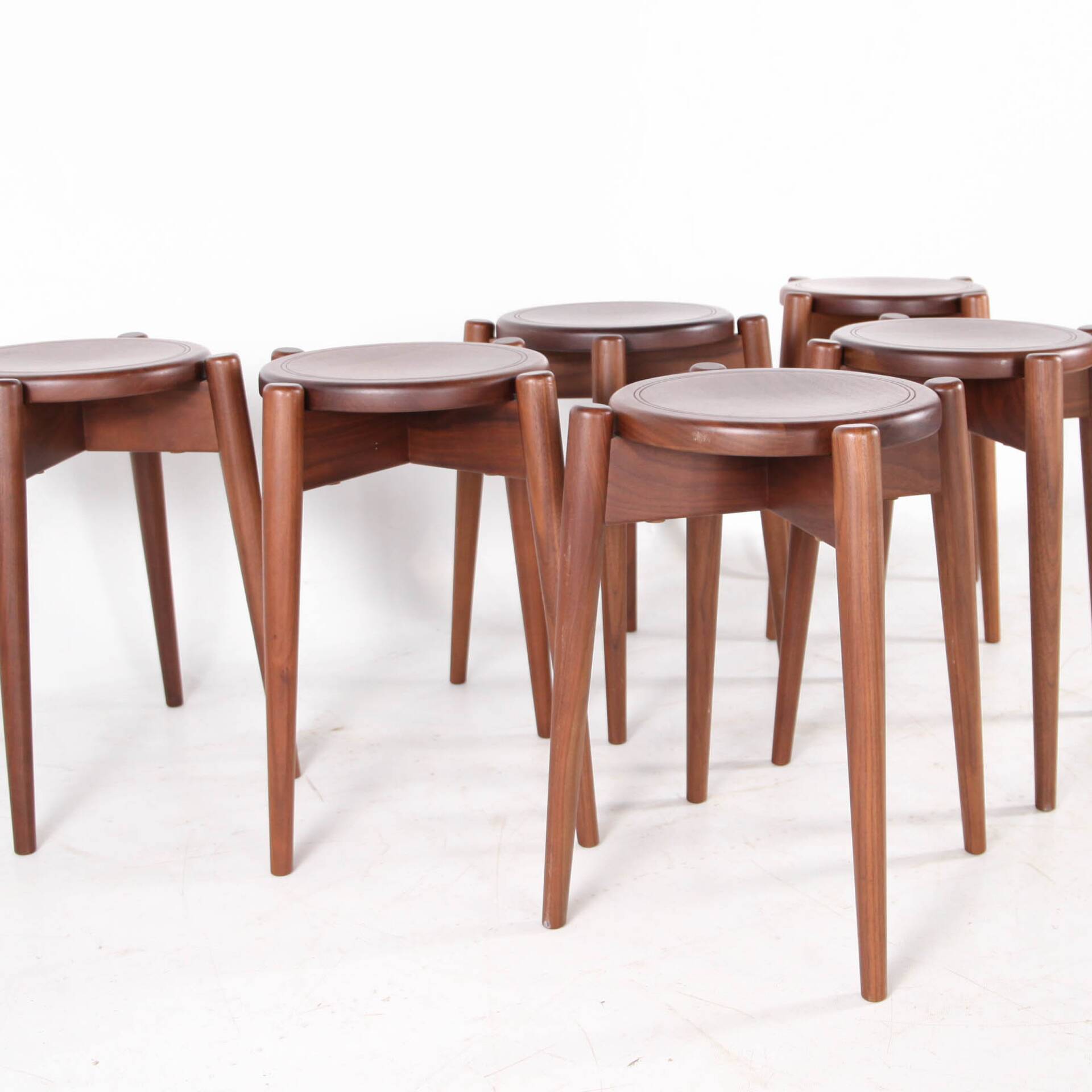 Set of 6 Japanese stools