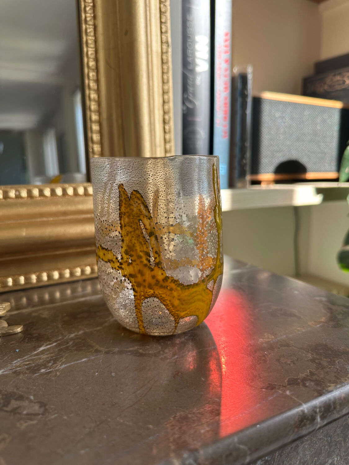 Set of 6 Murano glass glasses, handmade.