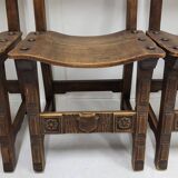 Set of 4 vintage brutalist chairs 1970