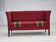 1970s, Danish 2-seater sofa, original red furniture wool, ash wood.