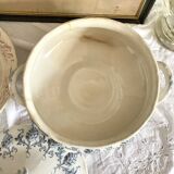 Sarreguemines Iron Earth Soup Tureen Pine Cones