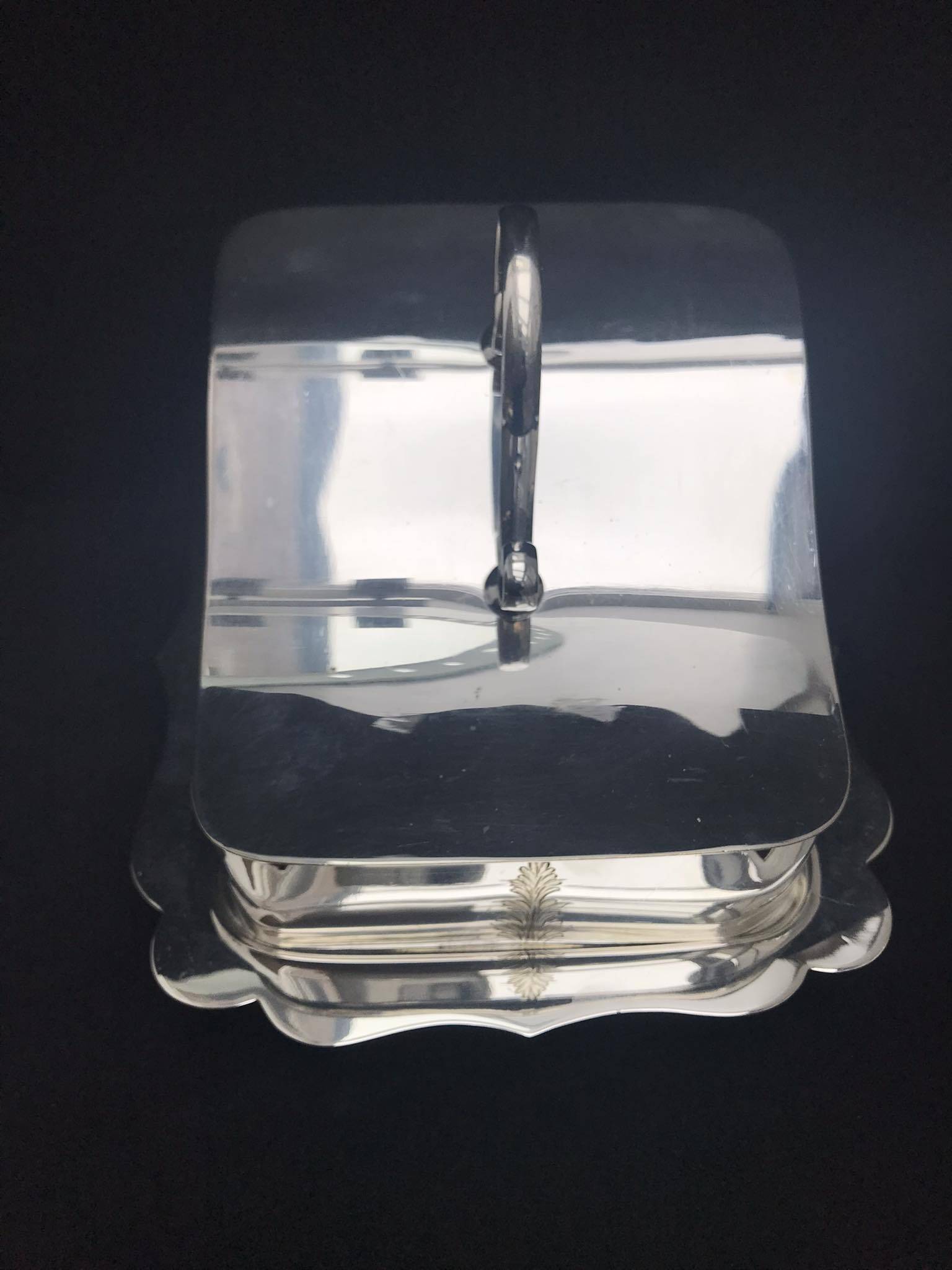 Butter dish silver plated butter/cheese dish with silver metal lid