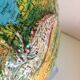 Globe in bright relief Rico Italy vintage 60s-70s