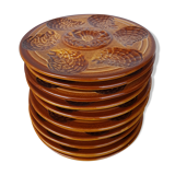10 Sarreguemines oyster plates