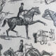 Planche vintage originale équitation