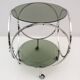 Space Age Vintage Steel and Smoked Glass Coffee Table, 1970s